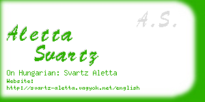 aletta svartz business card